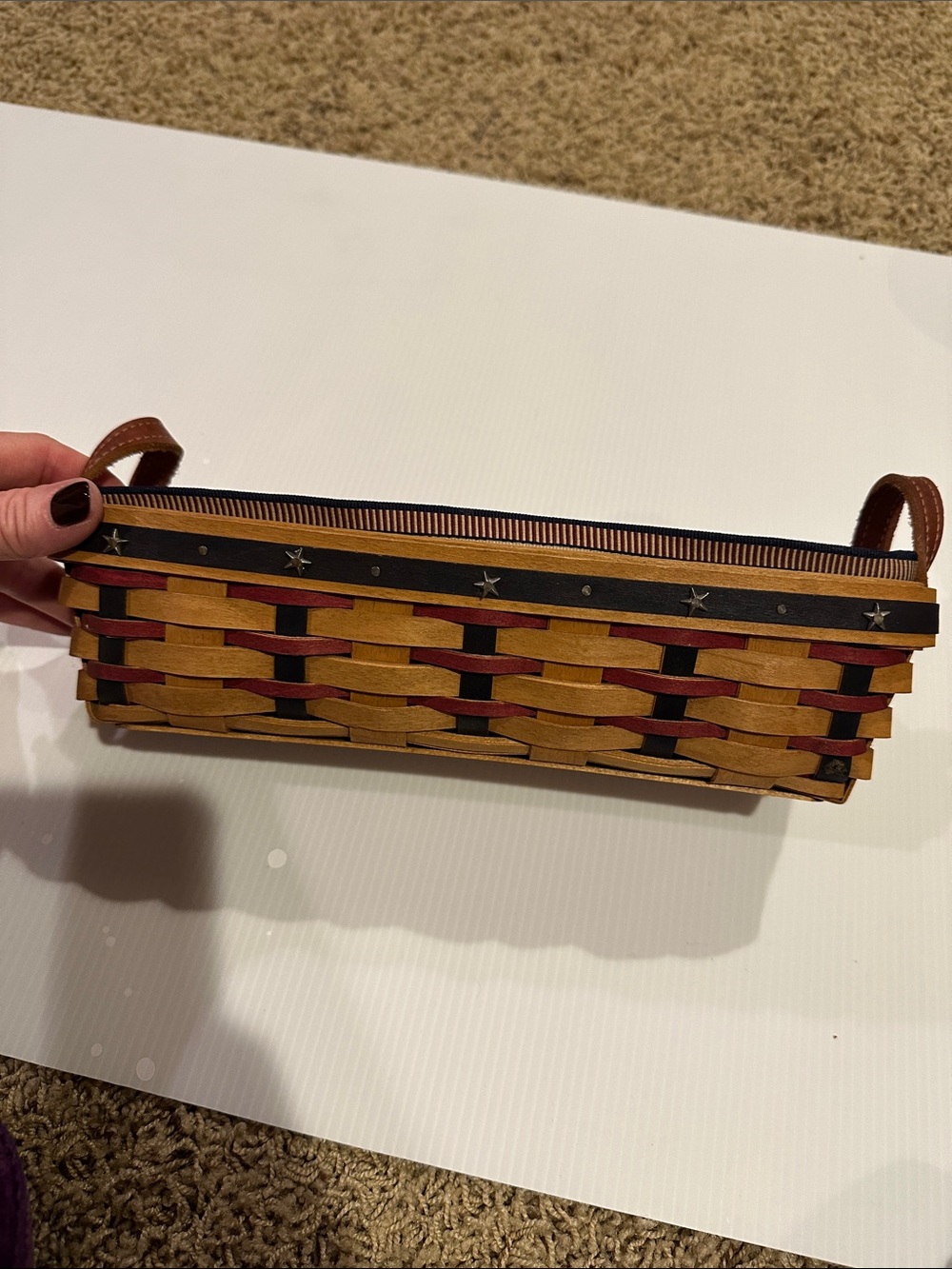 Longaberger cracker basket, Fourth of July edition